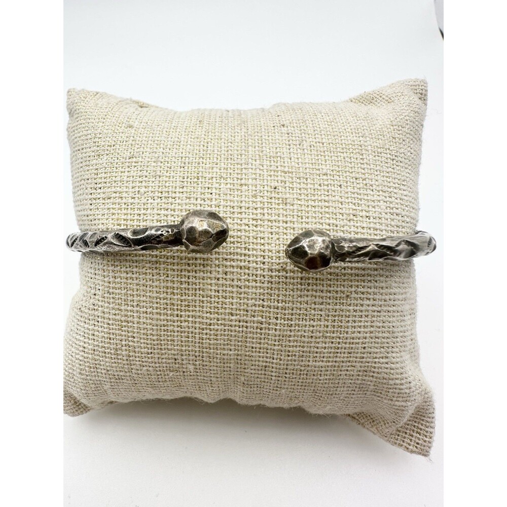 Antique Sterling Silver Hammered Cuff Bracelet